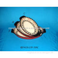 Red Oval Handprinting Ceramic Plate